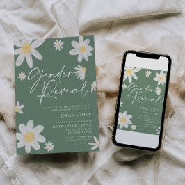 Convite Sexo Reveal Daisy Sage Green