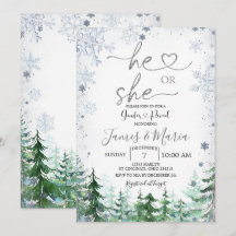 Sexo Revela Floresta De Neves De Inverno