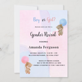 Convite Sexo revela ursinho rosa-azul