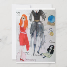 Convite Sexta-feira a 13 Paper Doll