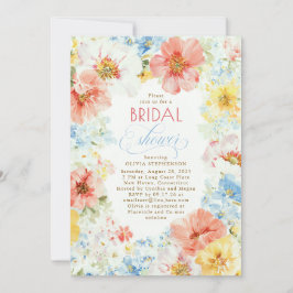 Convite Shabby Vintage Floral Boho Elegant Bridal Shower