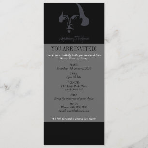 Convite Shakespeare simples com assinatura