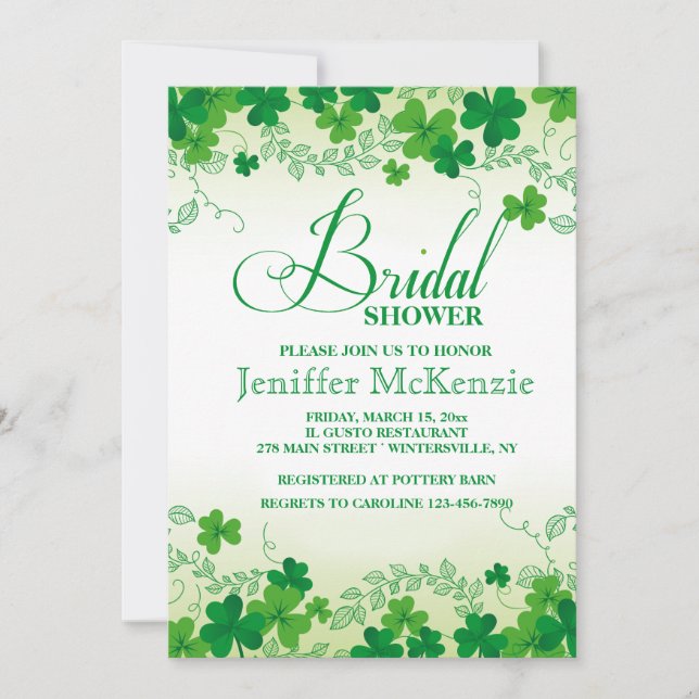 Convite Shamrock Borders (Frente)