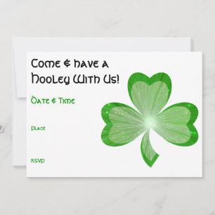 Convite Shamrock Dia de São Patrício Hooley convidado bran