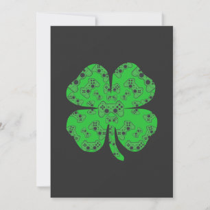 Convite Shamrock do Controlador de Jogo de Vídeo do Dia de