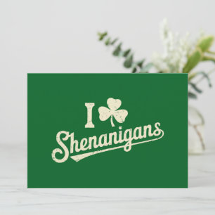 Convite Shamrock Saint Patricks, da Patty Irlandesa Engraç