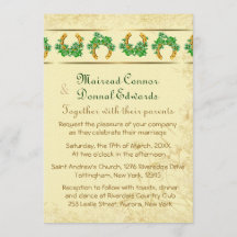 Shamrocks e Casamento Dourado Irlandês