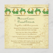 Shamrocks e Casamento Dourado Irlandês