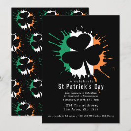 Convite Shamrocks Irlandeses De Dia de São Patrício E Shen