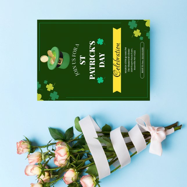 Convite "Shamrocks & Shenanigans: Uma Rua. Dia de Patrick (Criador carregado)