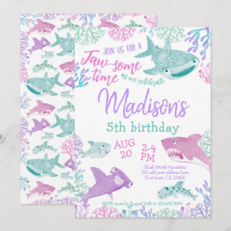 Convite Shark Birthday Invitation