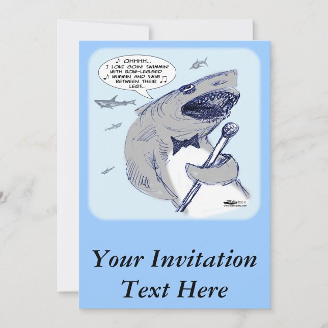 Convite Sharkey Finatra Swimmin' (Frente)