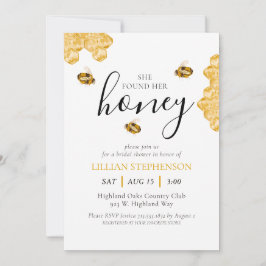Convite She Found Her Honey Bee Themed Bridal Shower