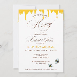 Convite She Found her Honey Bridal Shower Invitation