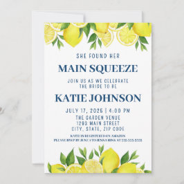 Convite She Found Her Main Squeeze Bridal Shower Invite