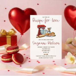 Convite She Found her Recipe for Love! Bridal Shower
