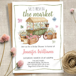 Convite She Is Fresh Off The Market Bridal Shower