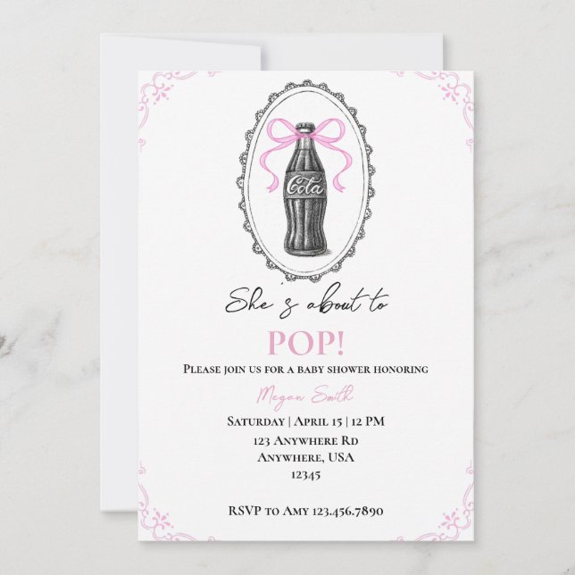 Convite She’s About To POP! (Frente)