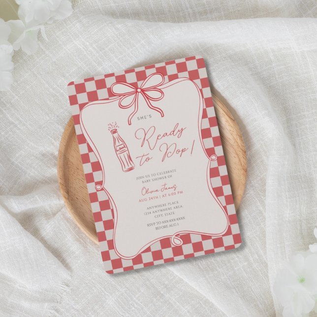 Convite She’s ready to pop baby shower (Criador carregado)