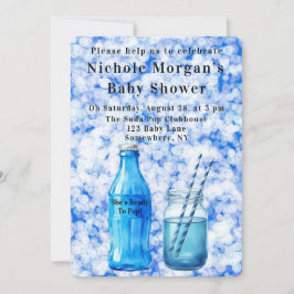 Convite She’s Ready To Pop Boy Baby Shower