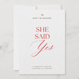 Convite She Said Yes Engagement Party Invitation