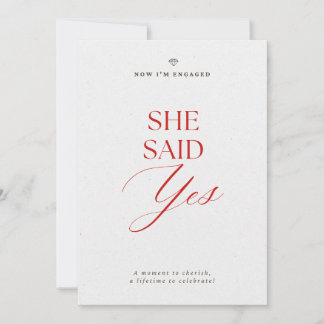 Convite She Said Yes Engagement Party Invitation