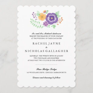 Convite Sheer Summer Flowers   Casamento