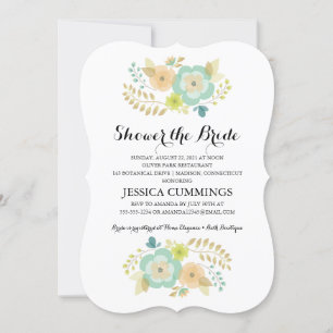 Convite Sheer Summer Flowers CHÁ DE PANELA