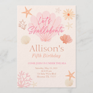 Convite Shell Birthday Invitation