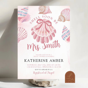 Convite Shell em breve seja a Sra. Chá de panela do Mar de