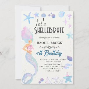 Convite Shellebrate Birthday