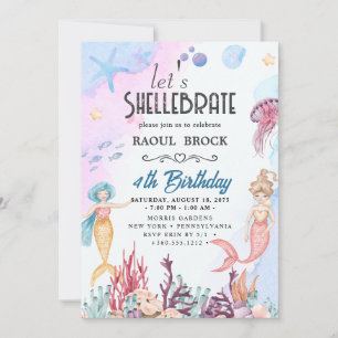 Convite Shellebrate Birthday