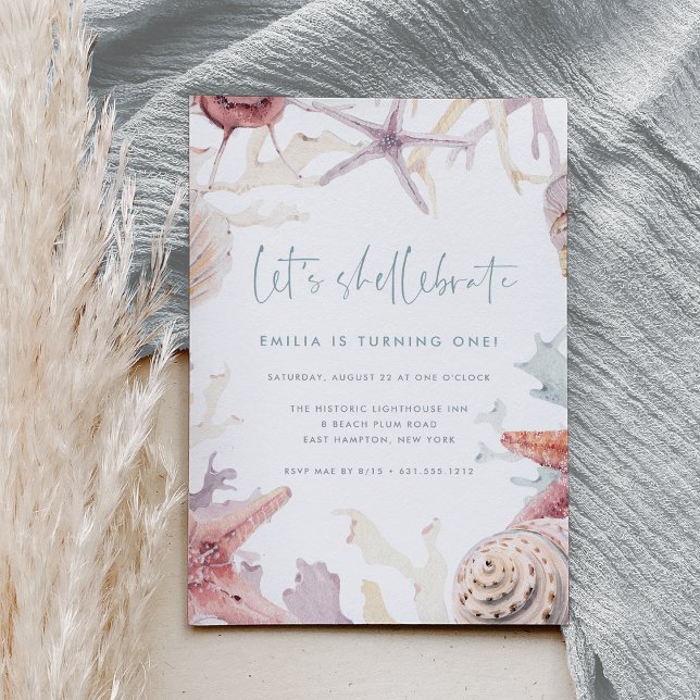 Convite Shellebrate de vamos | Festa de aniversário de Sum (Criador carregado)