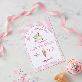 Convite She's a sweet one! first birthday invitation