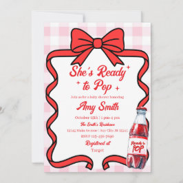 Convite She's Ready to Pop Soda Baby Shower Invitation