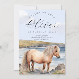Convite Shetland Pony Birthday Invitation