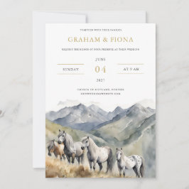 Convite Shetland Pony Watercolor Invitation
