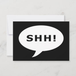 Convite SHH! bolha de fala