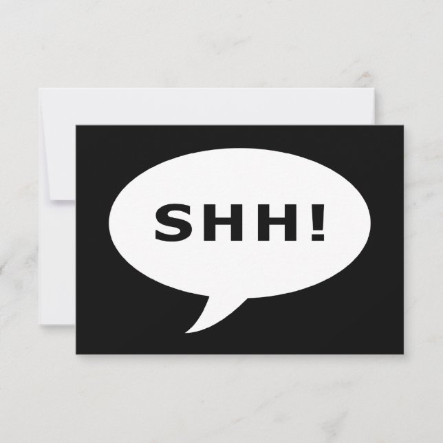 Convite SHH! bolha de fala (Frente)