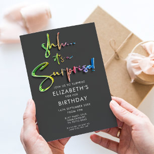 Convite Shh.É um aniversário surpresa