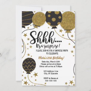 Convite Shh.. É uma Festa Surpresa