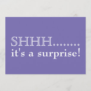 Convite Shhh... É uma festa de aniversário surpreendente