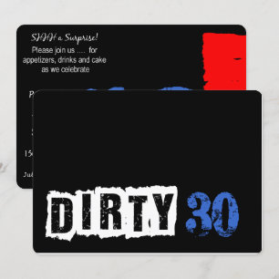 Convite SHHH É uma festa surpresa de aniversário de 30 a