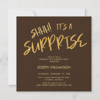 Shhh! É uma surpresa 50º aniversário Dourado Brown