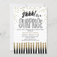 Shhh! É uma Vela de Aniversário de 50 anos Surpres