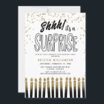 Convite Shhh! É uma vela de aniversário do 60º aniversário<br><div class="desc">Shhh! É uma festa surpresa 60º convite à vela de aniversário Os seus convidados saberão que esta será uma festa especial apenas olhando para este convite!</div>