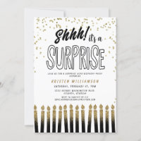 Shhh! É uma vela de aniversário do 60º aniversário