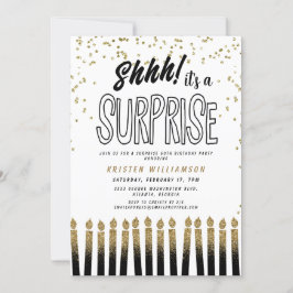 Convite Shhh! É uma vela de aniversário do 60º aniversário