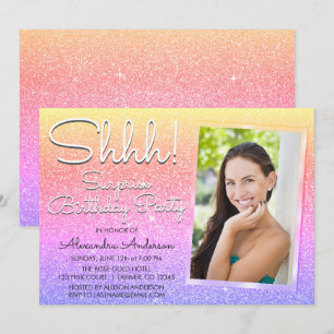 Convite Shhh! Foto da Festa de aniversário do Rainbow Sur