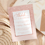 Convite Shhh surpresa rosa dourado glitter chic Sweet 16<br><div class="desc">Shhh... é uma surpresa... Um moderno, bonito, chic e elegante chá de ouro brilhante rosa com um bloco cor rosa parelha cor-de-rosa Sweet 16 convite de aniversário com padrão rosa ouro ombre desaparecendo em um fundo cor-de-rosa com um elegante quadro dourado perfeito para uma princesa Doce, perfeito para ela, a...</div>